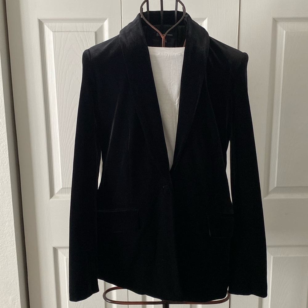 INC Black Velvet Blazer